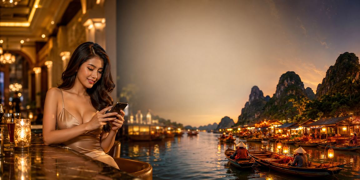 Người dùng tại Ninh Bình xem live casino trên điện thoại trong chuyến du lịch