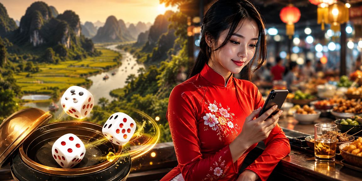Người dùng tại Ninh Bình mặc áo dài truyền thống tham gia trò chơi và nhận giải thưởng trực tuyến